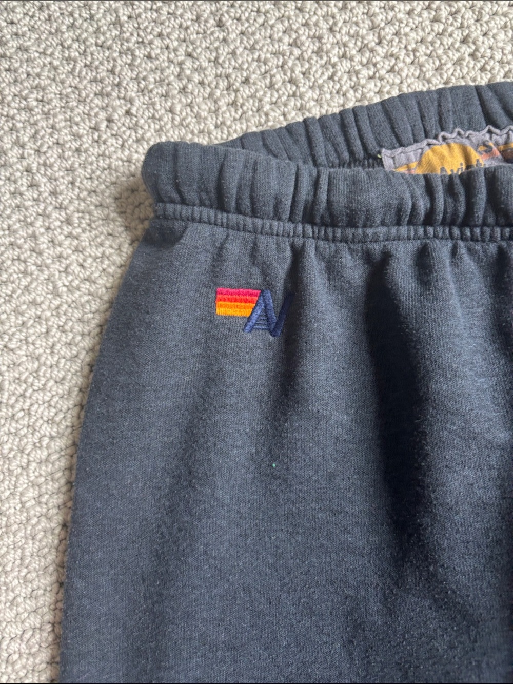 Aviator Nation 5 stripe sweatpant in charcoal - Picture 3 of 6